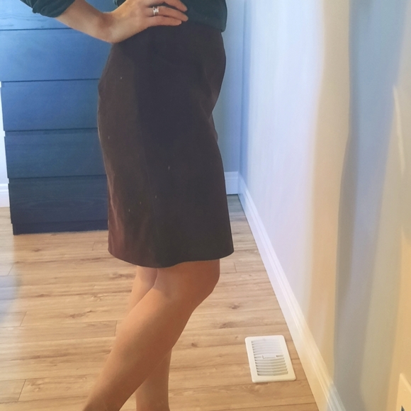 Danier Leather Brown Suede Mini Skirt size 8 - Picture 7 of 8